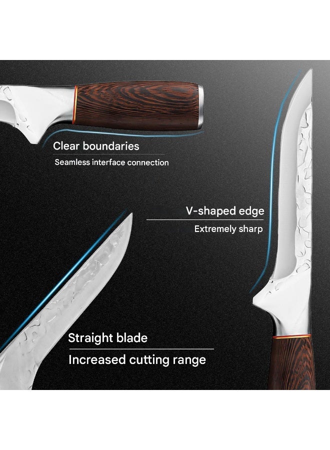 أس أس جي بي سكين فايكينج لتقطيع العظام، 6.6 بوصة، سكين جزار مصنوع يدويًا مع غمد، سكين صيد، سكين طاهٍ، مصنوع من الفولاذ عالي الكربون، مناسب للمنزل والشواء وتقطيع اللحوم - Image 4