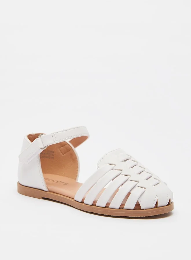 جونيورز صنادل مسطحة للبنات بإغلاق بشريط لاصق