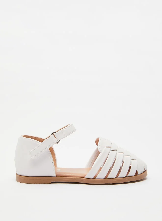 جونيورز صنادل مسطحة للبنات بإغلاق بشريط لاصق