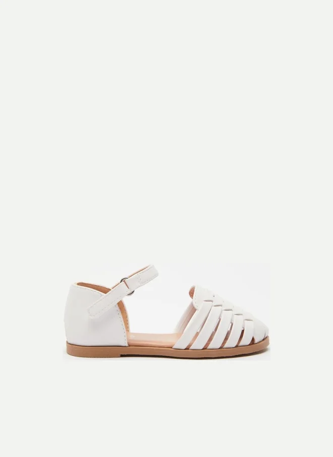 جونيورز صنادل مسطحة للبنات بإغلاق بشريط لاصق