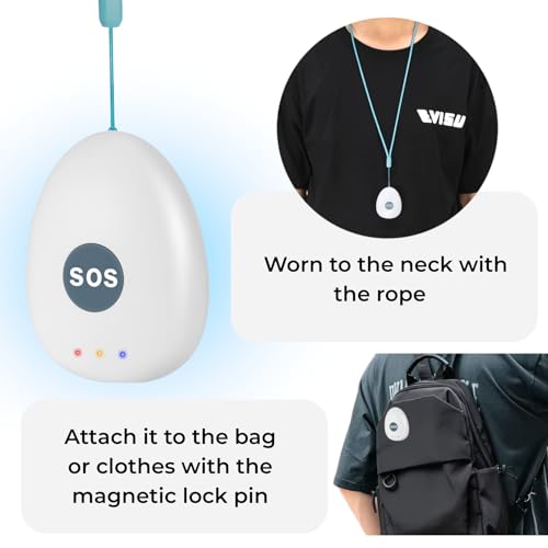 FETACA® 4G GPS SOS Alarm Personal Safety Device, Real Time Tracking, Fall Detection, Geo-Fence, Two-Way Call & Emergency Alert for Elderly, Kids, IPX7 Free 1-Month 4G Data SIM and App Subscription - Image 3