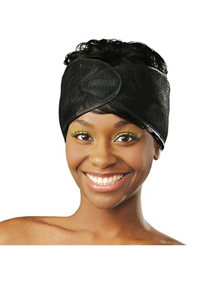 DONNA Argan Mesh Wrap 1pc Silk Wrap Hair Wrap Women's, Hook and Loop Fastener Mesh Wrap, 1PC Black Color - Image 1