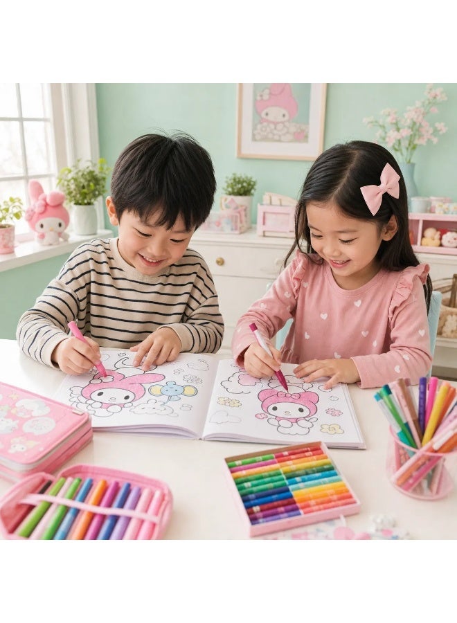 Hello Kitty Kids Coloring Book  20 Creative Coloring Pages Cinnamoroll  Hello Kitty Kuromi - Image 2