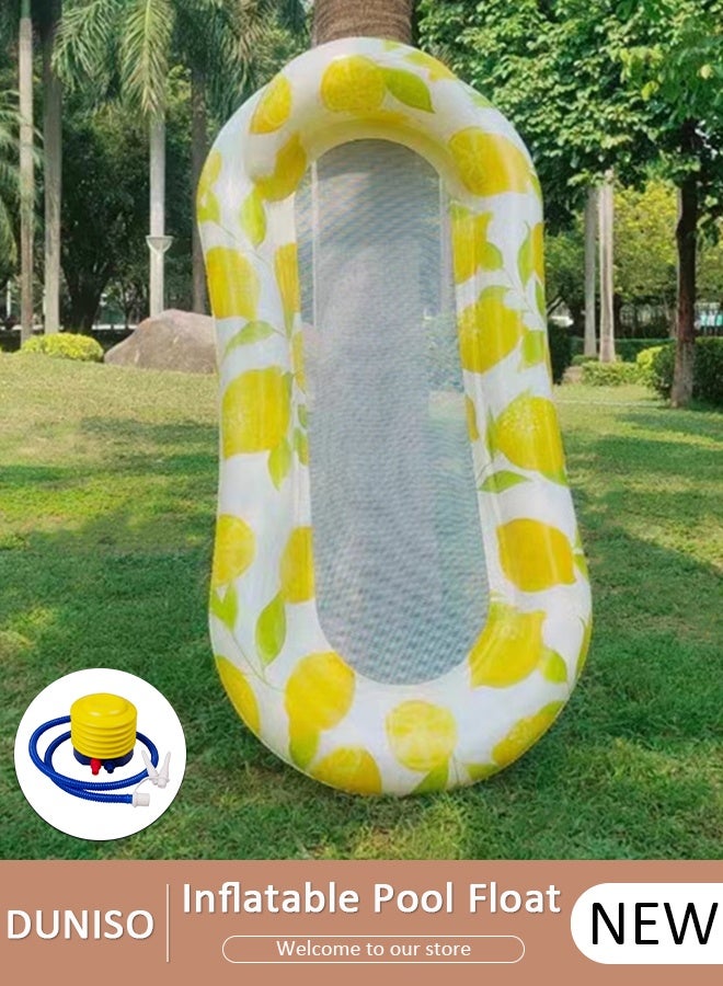 DUNISO Floating Bed Inflatable Pool Float Summer Outdoor Inflatable Beach Swimming Pool Float Water Lounger,Portable Inflatable Recliner,Comfortable Floating Bed & Floating Chair,  Lounger Raft Pool Raft for Adult - Image 1