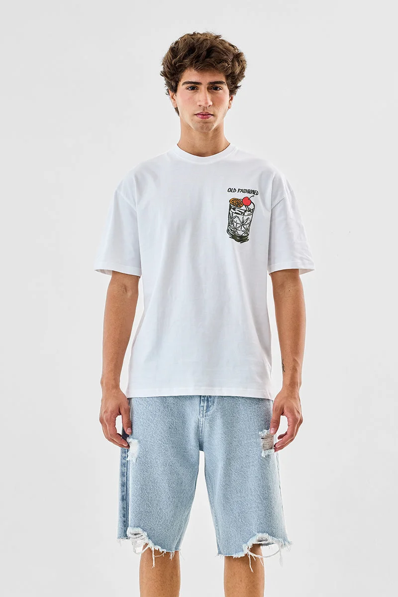 SNITCH  Old Fashioned 100% Cotton Oversized T-Shirt for Men | Best Price UAE