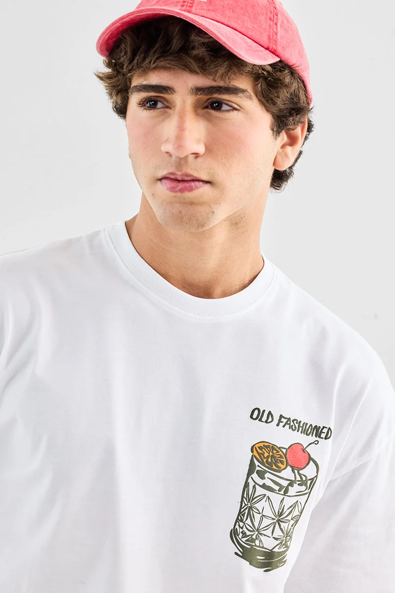 SNITCH  Old Fashioned 100% Cotton Oversized T-Shirt for Men | Best Price UAE