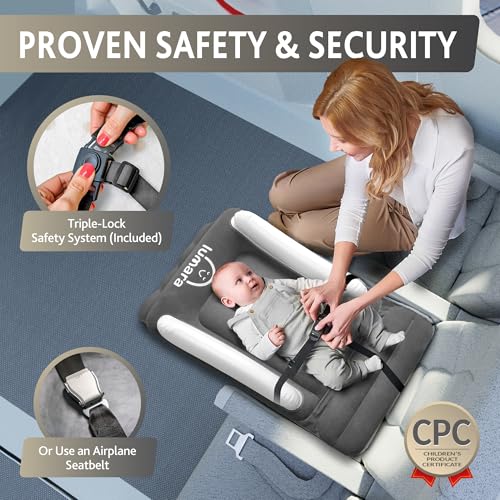 LUMARA Toddler Airplane Bed - Inflatable Airplane Bed for Toddlers, Plane Baby Mattress for Kids - Blow Up Air Mattress for Child Flight Sleep with Safety Belt, Innovative Valves, No Pump Needed - Image 3