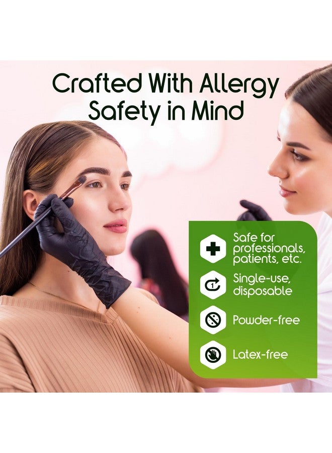 Inspire Heavy Duty 6 Mil Nitrile Chemical Resistant Medical Cooking Cleaning Disposable Gloves (Black Nitrile Box Of 100, XXL) - Image 4