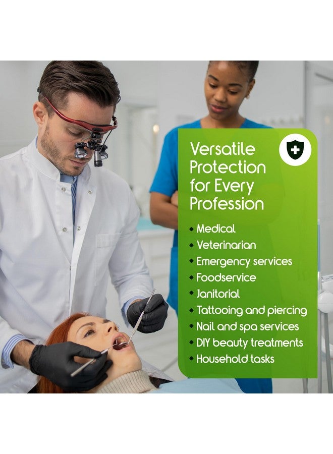 Inspire Heavy Duty 6 Mil Nitrile Chemical Resistant Medical Cooking Cleaning Disposable Gloves (Black Nitrile Box Of 100, XXL) - Image 5