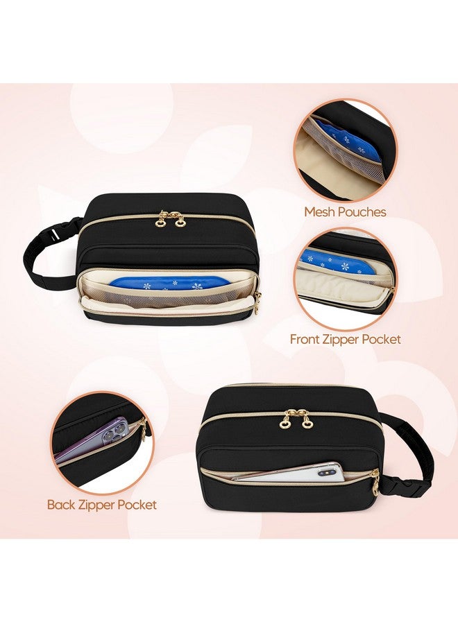 داميرو حقيبة تبريد حليب الثدي من داميرو مع 4 أكياس ثلج، حقيبة سفر لتبريد حليب الثدي مناسبة لأكياس الحليب أو الزجاجات، مع مقبض بإبزيم للأمهات المرضعات أثناء السفر/الرعاية النهارية، لون أسود - Image 4