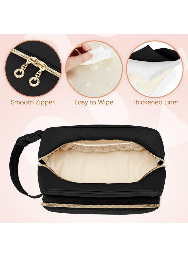 داميرو حقيبة تبريد حليب الثدي من داميرو مع 4 أكياس ثلج، حقيبة سفر لتبريد حليب الثدي مناسبة لأكياس الحليب أو الزجاجات، مع مقبض بإبزيم للأمهات المرضعات أثناء السفر/الرعاية النهارية، لون أسود - Image 1