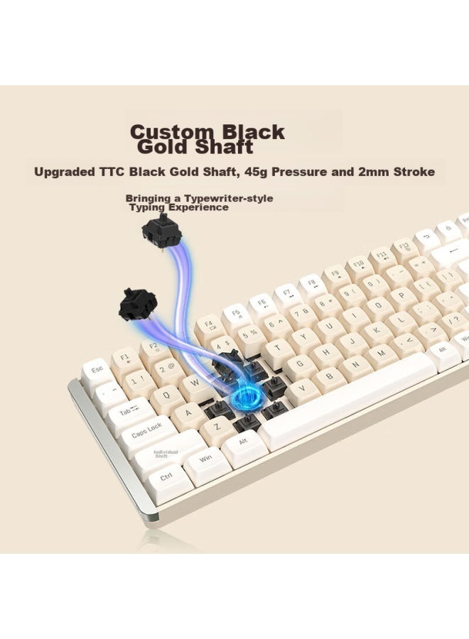 AUSDOM Asdun Wireless Mechanical Keyboard And Mouse Set For Gaming, E-sports, Home, Office, Desktop, Laptop, Multi-key Anti-ghosting Hola111 Ice Cream Colorful Combo - Image 4