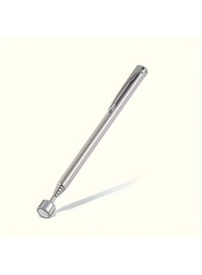 1pc Silvery Stainless Steel Telescopic Magnetic Grabber Tool For Hard To Reach Areas - Image 5