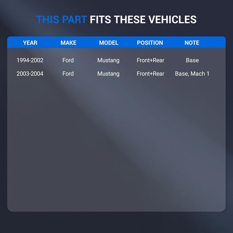 Autoround Shock Absorbers Set for Ford Mustang - Image 2