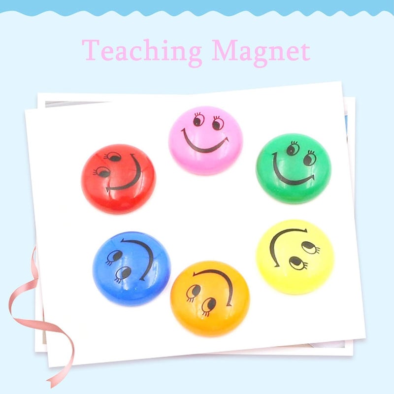 Smiley Face Magnets - Whiteboard Magnets - Fridge Magnets - Available in Multiple Colors - These magnets are perfect for holding notes, photos and other objects to the magnetic surface size (20mm) - Image 1