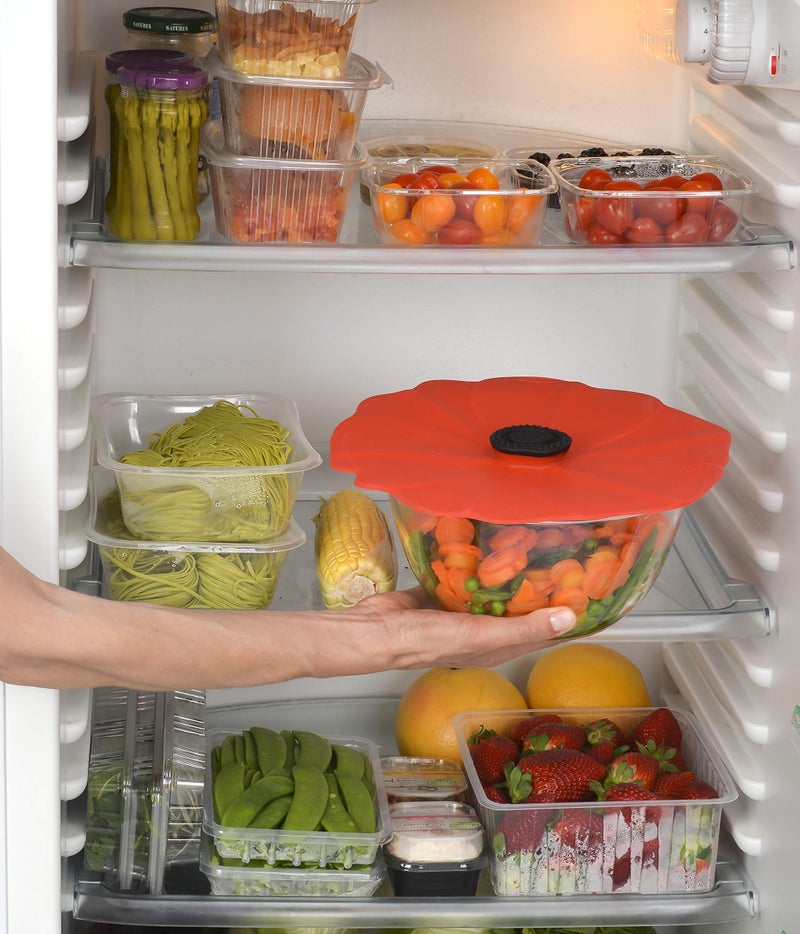 Charles Viancin - Poppy Silicone Lid for Food Storage and Cooking - Airtight Seal on Any Smooth Rim Surface - BPA-Free - Oven, Microwave, Freezer, Stovetop and Dishwasher Safe (9 Inch) - Image 3