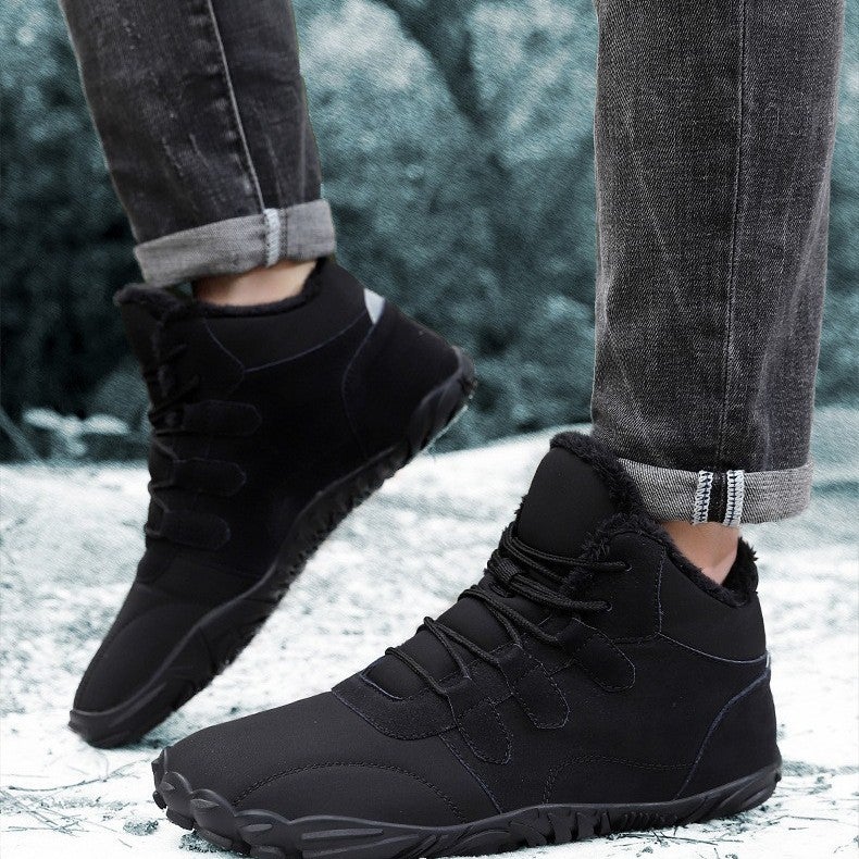 New Velvet Thickened Warm Cotton Shoes, Outdoor Casual Hiking Shoes, Waterproof, Non-Slip And Wear-Resistant Couple Snow Boots - Image 5