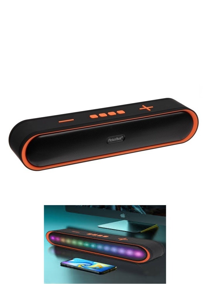 Kisonli LED-915 Wireless RGB Soundbar | Deep Stereo Sound and Ultra Bass Portable Bluetooth Speaker with LED Lights for Parties and Computers - Image 3