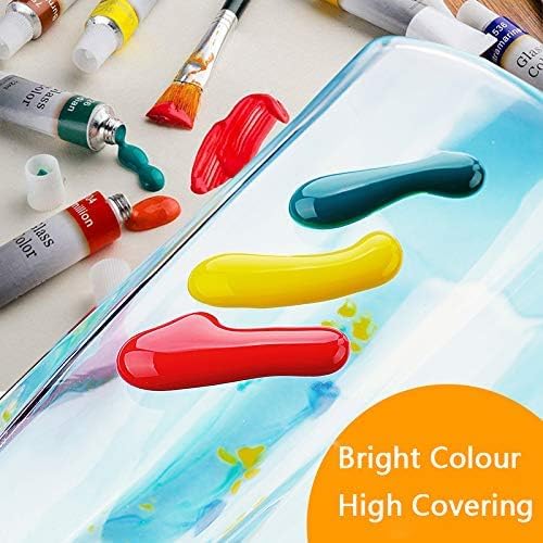 Parssufy Multicolored Glass Color Starter Set for Painting on Glass Bottles Windows Doors Mirror Pack of (12 colors x 12 ml) - Image 3