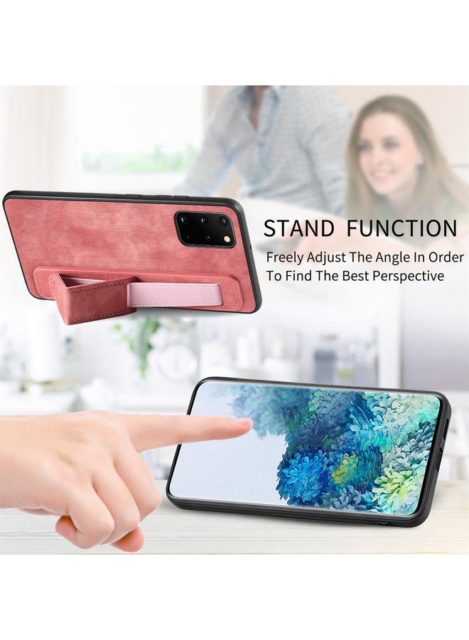 اس-توب جراب خلفي من الجلد لهاتف Samsung Galaxy S20+ مع حامل سوار المعصم الكلاسيكي - Image 4