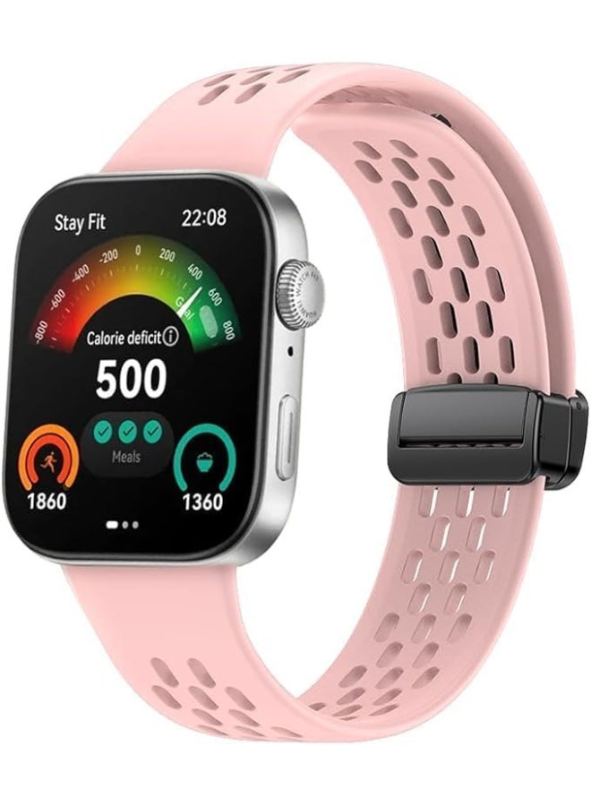 Silicone Band Compatible with Huawei Watch Fit 3 Strap, Soft Sport Replacement Wristband with Magnetic Buckle Compatible for Huawei Fit 3 Smartwatch Fitness Accessories - Image 1