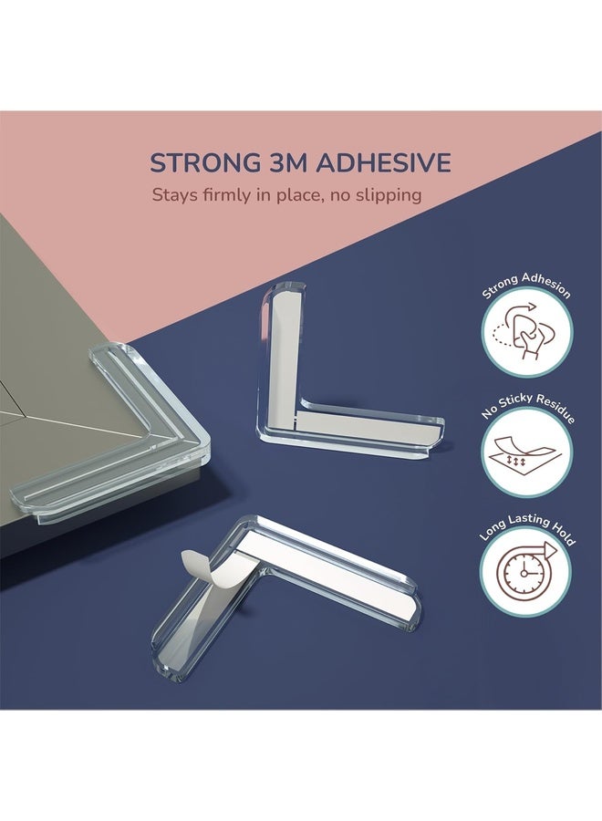 R for Rabbit Protector Plus Safedge Cushion Guards for Baby Safety (4 Units) Kids Sharp Edge Furniture, Bed Safe Protector, Non-Toxic BPA Free for Child (Transparent) - Image 5