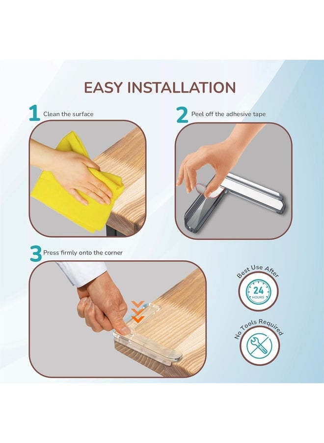 R for Rabbit Protector Plus Safedge Cushion Guards for Baby Safety (4 Units) Kids Sharp Edge Furniture, Bed Safe Protector, Non-Toxic BPA Free for Child (Transparent) - Image 4