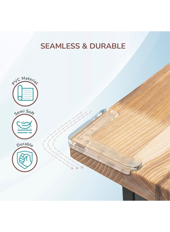 R for Rabbit Protector Plus Safedge Cushion Guards for Baby Safety (4 Units) Kids Sharp Edge Furniture, Bed Safe Protector, Non-Toxic BPA Free for Child (Transparent) - Image 3