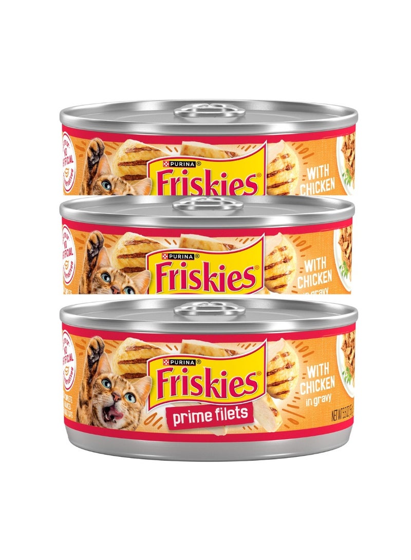 بورينا طعام القطط فريسكيز برايم فيليه مع الدجاج في المرق، 5.50 أونصة