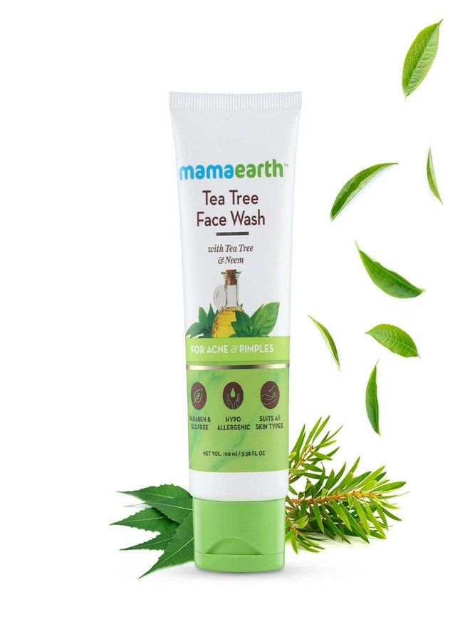 Mamaearth Mamaearth Tea Tree Natural Face Wash for Acne & Pimples Wash 100 ml - For Normal & Dry Skin - Image 1