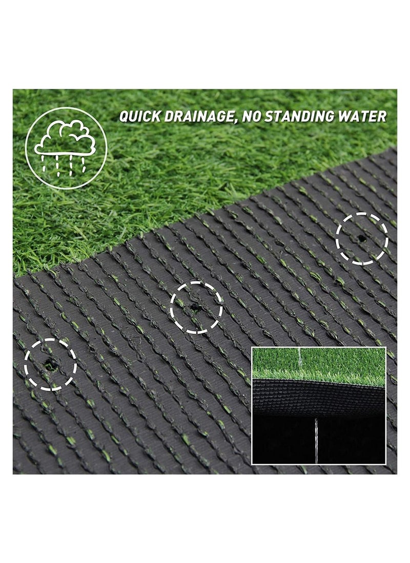 LINGWEI LINGWEI Artificial Fake Grass Carpet, Square, 200x200x3 Cm  - Image 3