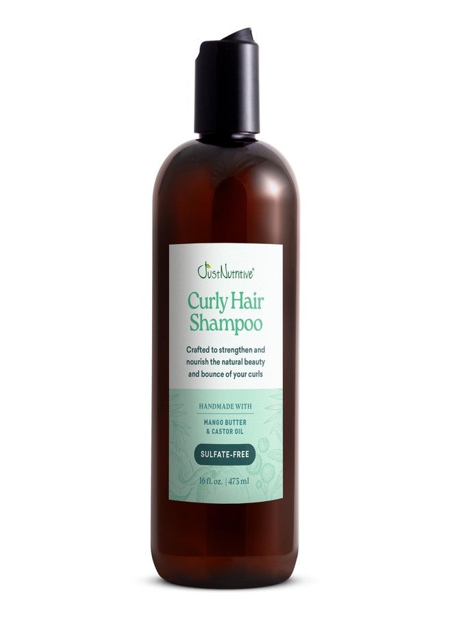 Just Nutritive Shampoo for Curly Hair Sulfate-Free, Hydrating, Frizz Control, Curl Enhancing, Natural Moisturizing Shampoo for Curly, Wavy, and Textured Hair with Aloe Vera & Coconut Oil - 16 Fl Oz. - Image 1