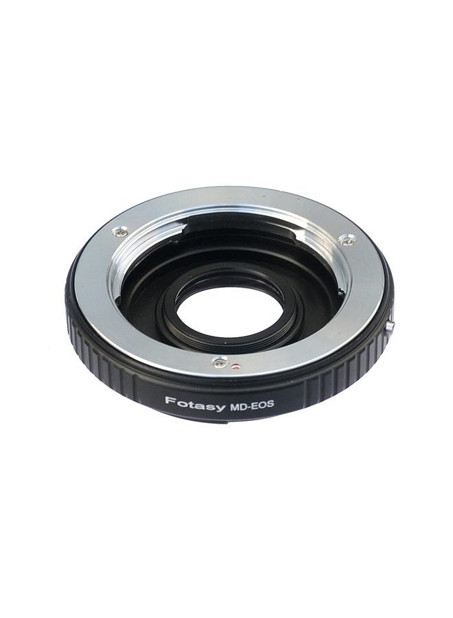 Fotasy EFMD Minolta MD Mount Lens to Canon EOS EF Mount Camera Adapter with Glass Element (Black) - Image 1