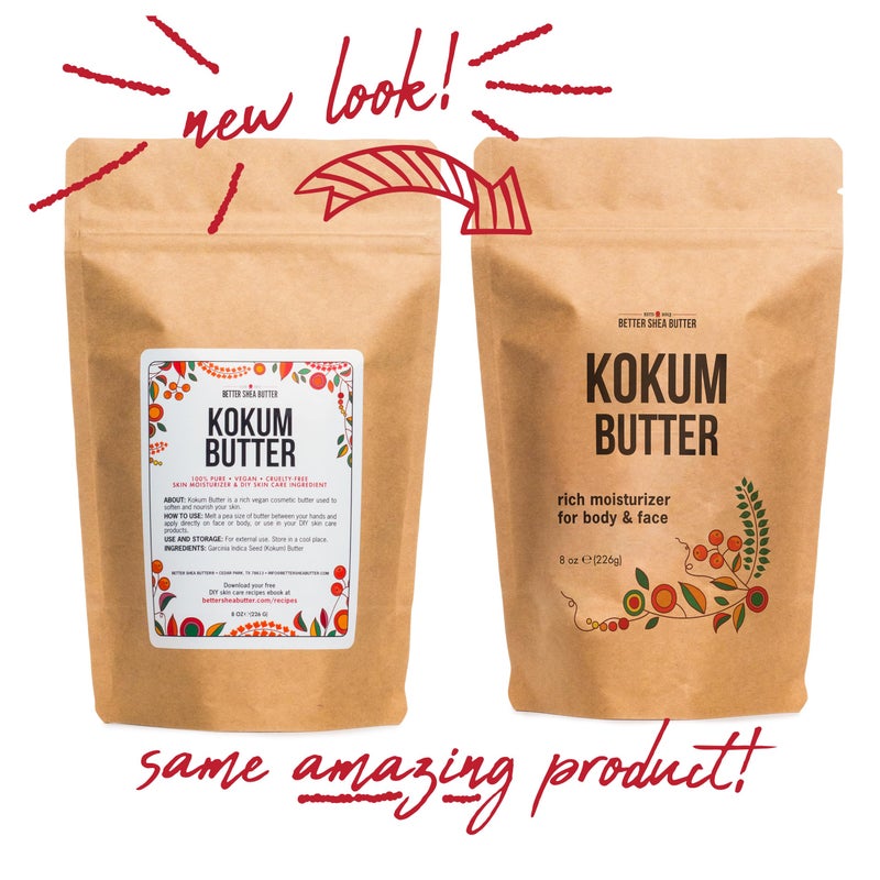 Better Shea Butter Raw Kokum Butter Unrefined - Body Butter Bar for Soap Making and DIY Skin and Hair Care Products - Pure, Unscented Moisturizer for Lotion Base - 8 oz Block - Image 5