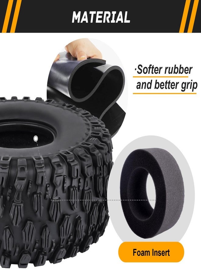 CrazyHobby Aluminum 1.9 Beadlock Wheels and Tires for Traxxas TRX4 Axial SCX10 II III RR10 Wraith Redcat Gen 8 Gen 7 RC4WD 1/10 Scale RC Crawler Rocks Mud(Color 4) - Image 3