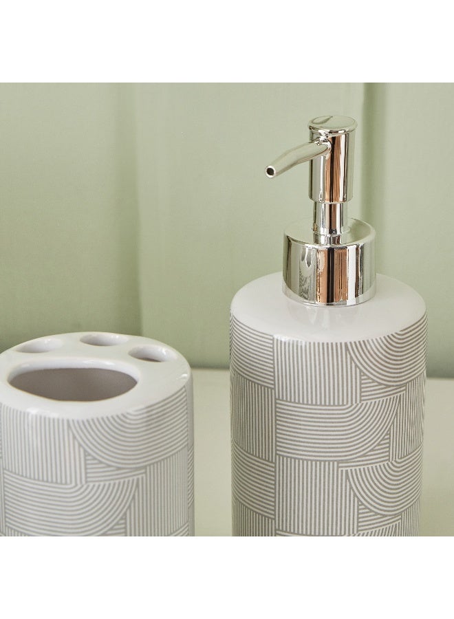 Home Box مجموعة ملحقات الحمام السيراميكية أريستو 4 قطع 7 × 20 × 22 سم - Image 3