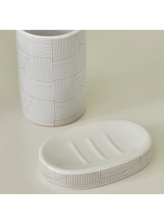Home Box مجموعة ملحقات الحمام السيراميكية أريستو 4 قطع 7 × 20 × 22 سم - Image 4