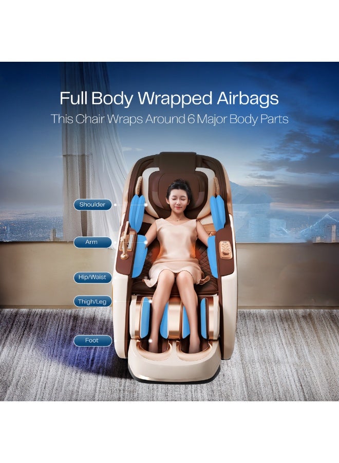 ROTAI Hoyogen Luxury Massage Chair, 5-Year Warranty, Extended Seat Comfort, Buyback Assurance, Zero Gravity Recliner, 12 Auto Programs, Heat Therapy, Airbags, Foot Roller, Full Body Massage Chair. - Image 3