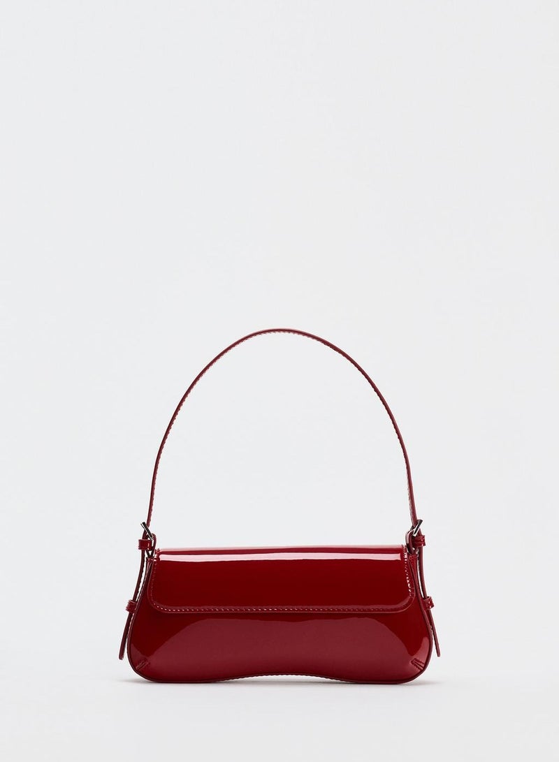 Zara Glossy Flap Shoulder Bag Baguette Underarm Bag - Image 1