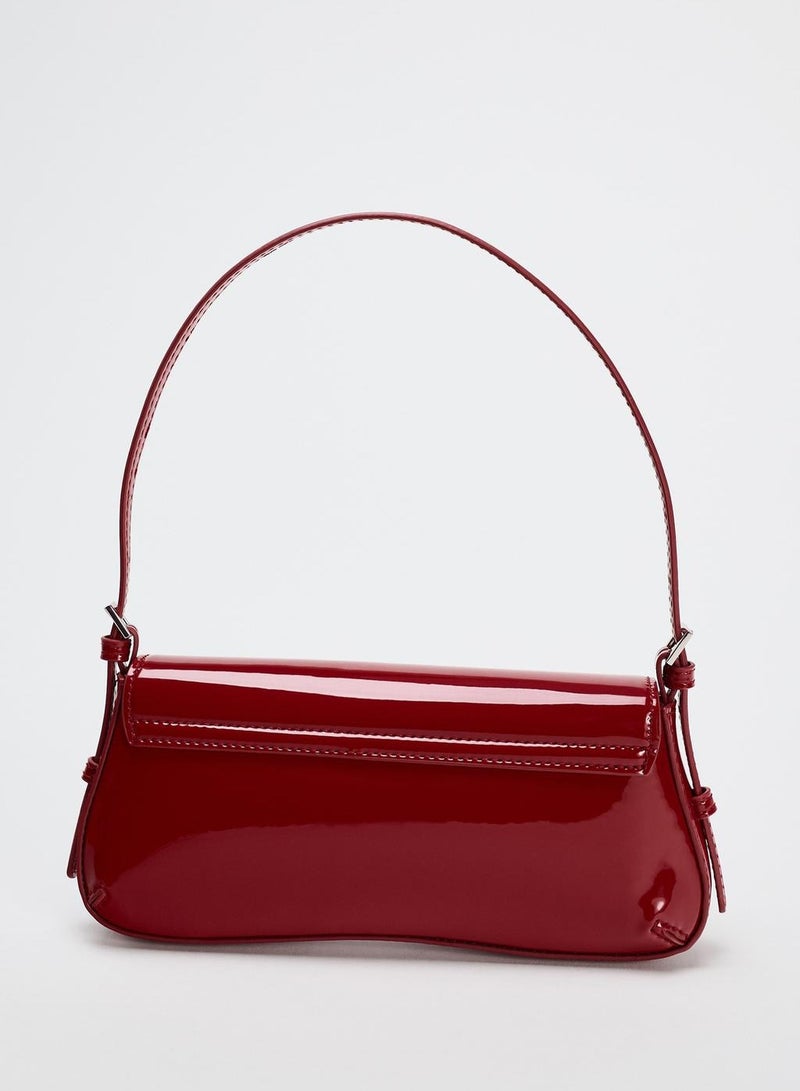 Zara Glossy Flap Shoulder Bag Baguette Underarm Bag - Image 3