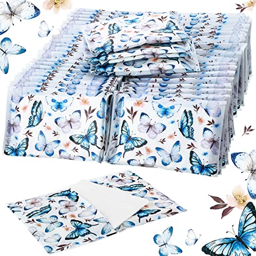 Geyee 50 Packs Facial Tissue Travel Packs Disposable Pocket Tissues for Wedding Guest Travel School Purse Home Supplies, 500 Sheets 3 Ply(Vintage Butterfly) - Image 1