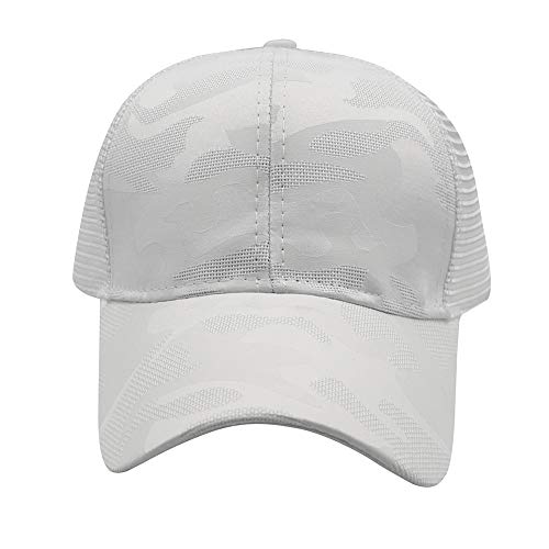 ProMindFun Womens Ponytail High Messy Bun Hats Distressed Baseball Caps Unconstructed Washed Dad Hat Girls Trucker Ponycaps - Image 5