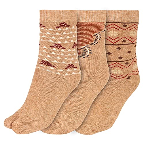 CREATURE Women's Wool Socks (3 Set) (WWS-003_Multicolor_Free Size) - Image 1