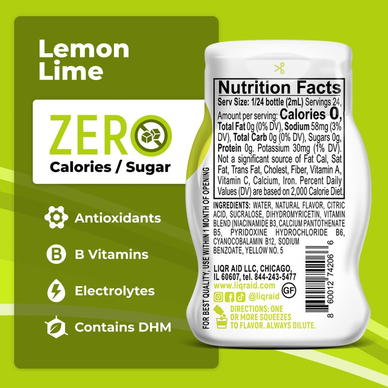 معزز نكهة سائل ليكر إيد بنكهة الليمون واللايم، 5 عبوات، يصنع 120 مشروب، نكهة ماء مع إلكتروليتات، مزيج مشروبات طبيعي ومعزز ماء مرطب خالي من السكر للكوكتيليات والمشروبات غير الكحولية، 1.62 أونصة سائلة - Image 3