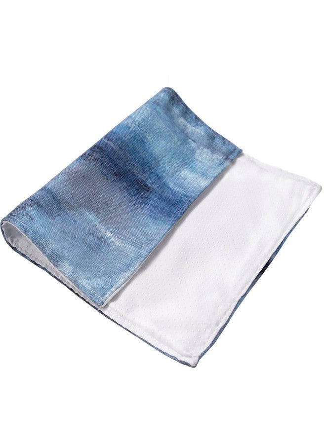 AILUER Blue and Grey Placemats Set of 4 Modern Abstract Art Placemats Heat Resistant Non-Slip Artwork Dining Placemats Washable Table Mats for Home Kitchen (Blue and Grey, 18"X12") - Image 3