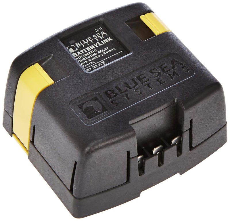 Blue Sea Systems 7611 AUTO CHARGE RELAY 120A 12/24V, Black,Yellow - Image 1