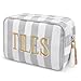 Sanwuta Mahjong Tile Bag with Zipper Striped Embroidered Mahjong Storage Pouch Mah Jong Bags for Tiles Board Game Pieces Game Party Travel Gatherings AccessoriesGrayStylish - Image 2