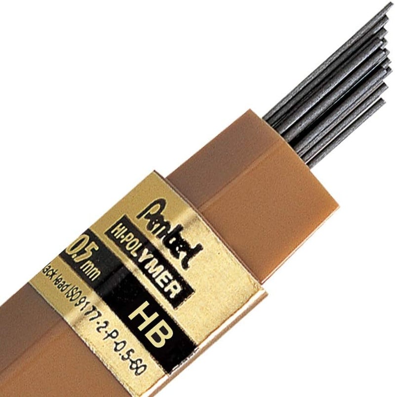 Pentel Super Hi-Polymer Lead Refill 0.5mm HB Pack of 12 - Image 4