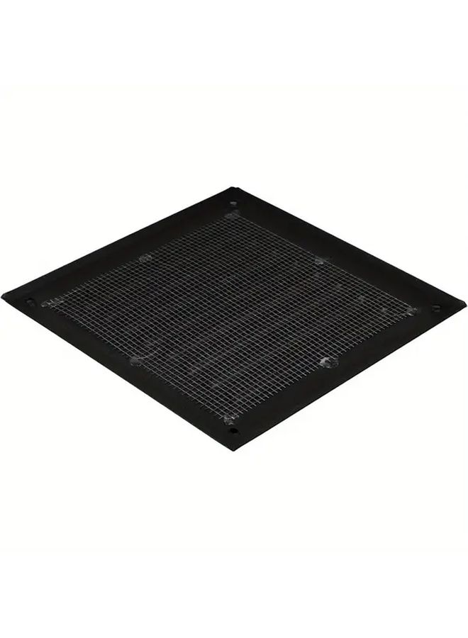 Black Metal Square Ventilation Grille Indoor Outdoor Air Vent Louver Reinforced Edges - Image 5