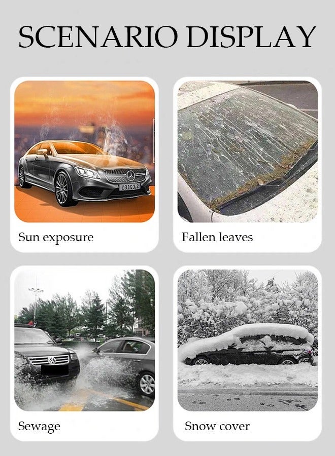 DUNISO Full Car Covers Sunscreen UV Protection  Indoor Outdoor Sunscreen Heat Protection DustWind/Water/Weatherproof Anti-Uv Scratch-Resistant Sedan Universal Suit L - Image 4